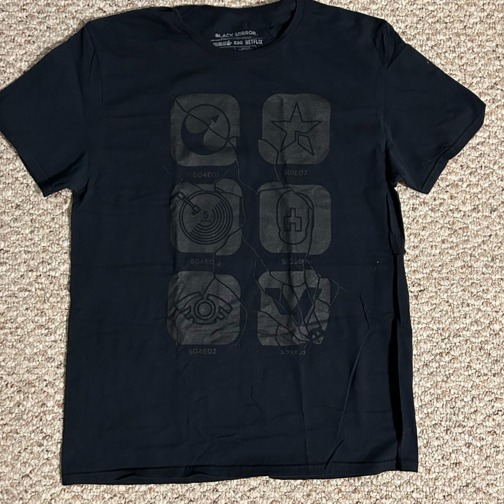 Black Mirror t-shirt Netflix Merch Loot Crate